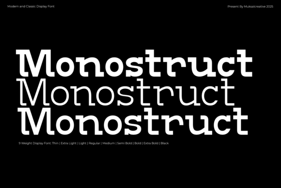 Monostruct: A Bold Display Font for Commanding Visual Impact