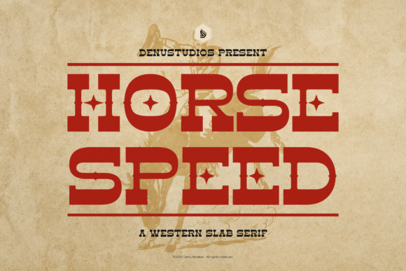 The Power and Personality of Horse Speed: A Bold Font for the Wild West Spirit